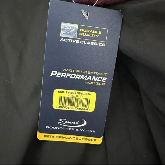 Roundtree & Yorke Men's Full Zip Windbreaker Jacket garnet & black size XL NWT - Picture 4 of 7